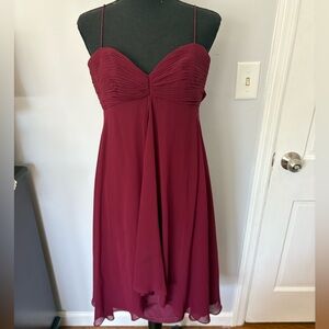Badgley Mischka Burgundy Dress sz 2
